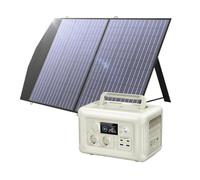 Compatible con ALLPOWERS, Kit De Panel Solar De 100 W, 140 W Y 200 W, Cargador Solar Portátil con Estación De Energía Portátil, Generador De Batería LiFePO4 De 600 W Y UPS.(R600 with 100W,US)
