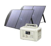 Compatible con ALLPOWERS, Kit De Panel Solar De 100 W, 140 W Y 200 W, Cargador Solar Portátil con Estación De Energía Portátil, Generador De Batería LiFePO4 De 600 W Y UPS.(R600 with 2X100W,US)
