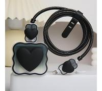 Compatible con Apple iPhone 18W/20W USB-C Charger Protective Cute Cover Fast Power Adapter Charger Protector Kawaii Cable Saver para iPhone 14 15 16 17 Pro Max