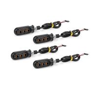 Compatible con APRILIA Para Shiver 750 Para RS660 Para RS125 Para RSV4 Para RSV4R Luz intermitente de freno trasero de motocicleta Lámpara de señal de parada Intermitentes Moto(Black,4pcs)