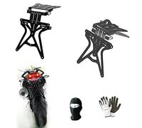 Compatible con Aprilia SX 125 Soporte de matrícula ajustable para moto Lampa Aero-X 90146 Soporte de matrícula homologado universal no específico negro 270 x 190 x 35 mm
