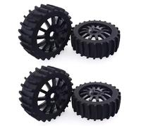 Compatible con Arrma para Traxxas para Redcat para Team para Losi 1/8 RC Car 4 Uds 120Mm Neumático De Paleta De para Arena para Nieve Neumático De Rueda Hexagonal De 17Mm RC Ruedas Llantas(Black)