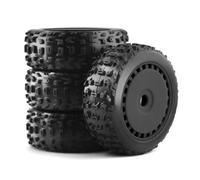 Compatible con ARRMA para Trxs para Redcat para Team For Losi para Kyosho 1:8 RC Car 4 Uds 116mm 1/8 RC Off-Road Buggy Neumáticos Rueda 17mm Hex RC Ruedas Llantas(Black,A)