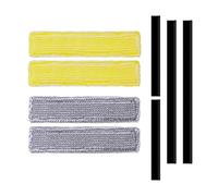 Compatible Con Aspiradora De Ventanas Karcher, WV2 WV5, Paño De Mopa Lavable, Trapos De Limpieza De Vidrio, Tira De Goma, Piezas De Repuesto(B)