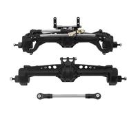 Compatible con Axial para SCX10 II 1/10 RC Crawler Upgrade Pasrts Accesorios De Repuesto Engranajes Cojinetes Ejes De Portal Delanteros Y Traseros RC Ejes Trasero(Black)