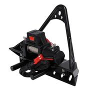 Compatible con Axial para SCX10 II III para Traxxas TRX-4 1/10 RC Crawler Car Upgrade Parts Parachoques Delantero De Metal con Luz De Cabrestante RC Coche Piezas