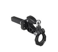 Compatible con Axial para SCX10 para TRAXXAS para TRX4 1/8 1/10 Piezas De Coche Trepador Control Remoto Parachoques Trasero Metal Gancho De Remolque Receptor De Enganche Piezas Accesorio RC(Black)