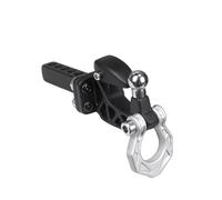 Compatible con Axial para SCX10 para TRAXXAS para TRX4 1/8 1/10 Piezas De Coche Trepador Control Remoto Parachoques Trasero Metal Gancho De Remolque Receptor De Enganche Piezas Accesorio RC(Silver)