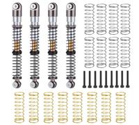 Compatible con Axial para SCX24 C10 para Wrangler para Gladiator 1/24 RC Amortizador De Amortiguador De Aleación De Aluminio De 53mm De 4pcs del Camión del Coche Amortiguador RC(Silver)