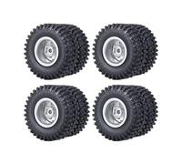 Compatible con Axial para SCX24 Todo para La Serie 1/24 Accesorios De Camiones De Carrero RC Lluviales De Llantas De Rueda Trasera con Eje del Conductor CVD Piezas Accesorio RC(Wheel Tire Set-A)