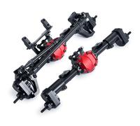 Compatible con Axial SCX10 II 90046 1/10 RC Rock Crawler Car Truck Model Upgrade Parts Steel Front Rear Axle Set Accesorios RC