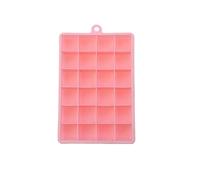 Compatible con bandeja de hielo silicona 24 orificios, molde auxiliar cuadrado for puré alimentos, gelatina queso, barra, herramienta cocina, cubo for cóctel(C NO Cover Pink)