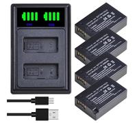 Compatible con batería Canon LP-E17 con LED, Cargador USB Dual for EOS R8 RP R50 200D 250D M3 M5 M6 750D 760D T6s 800D T8i(4 Battery 1 Charger)