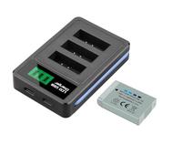 Compatible con batería Canon NB-13L con Cargador LCD de 3 Ranuras for G5X, G7X, G9X, G7 X, Mark II, G9 X, SX620, SX720 y SX730.(1BatteryWithCharger)