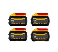 Compatible con batería Dewalt, 20V/60V, 18V/54V, 15Ah, Paquete de 21700 Celdas de Iones de Litio, Paquete Recargable, Kit de Herramientas eléctricas inalámbricas DCB615(4-Pack 15.0AH)