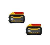 Compatible con batería Dewalt, 20V/60V, 18V/54V, 15Ah, Paquete de 21700 Celdas de Iones de Litio, Paquete Recargable, Kit de Herramientas eléctricas inalámbricas DCB615(2-Pack 15.0AH)