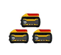 Compatible con batería Dewalt, 20V/60V, 18V/54V, 15Ah, Paquete de 21700 Celdas de Iones de Litio, Paquete Recargable, Kit de Herramientas eléctricas inalámbricas DCB615(3-Pack 15.0AH)