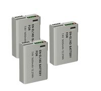 Compatible con batería Nikon EN-EL14 con Tipo C for D3100 D3200 D3300 D5100 D5200 D5300 P700(3PCS Battery)