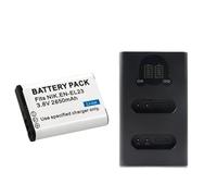 Compatible con batería Nikon EN-EL23 con Cargador de Doble Ranura for B700 P600 P610 P610S P900 P900S S810C 2650 mAh(1 Battery Set)