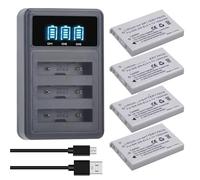 Compatible con batería Nikon EN-EL5 con Cargador for P530 P520 P510 P100 P500 P5100 P5000 P6000 P90 P80(4 Battery 1 Charger)