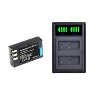Compatible con batería Nikon EN-EL9/EN-EL9a y Cargador Doble for cámara D40, D40X, D60, D3000 y D5000 de 2400 mAh.(2PCS with Charger)