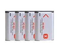 Compatible con batería Sony NP-BX1 con Cargador LED de 3 Ranuras for ZV-1F DSC-RX100 M6 M7 M5A M3 WX500 HX300 WX350 AS30V AS300(4 Battery)