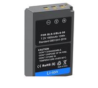 Compatible con batería y Cargador Olympus BLS-5 BLS-50 for E-M5 Mark III E-M10 Mark II IV E-P7 PL5 PL8 PL10(1 Battery)