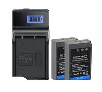 Compatible con batería y Cargador Olympus BLS-5 BLS-50 for E-M5 Mark III E-M10 Mark II IV E-P7 PL5 PL8 PL10(2 Battery 1 Charger)