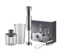Compatible con batidora de mano de inmersión de 1000 W, potente batidora de varilla 4 en 1 de acero inoxidable, vaso mezclador de 700 ml, procesador de 500 ml, batidor.