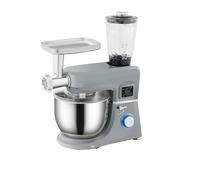 Compatible con batidora de pie 5 en 1, cabezal inclinable, eléctrica multifuncional, 6 velocidades, temporizador pantalla, tazón acero inoxidable 7.4(660W With Cup)