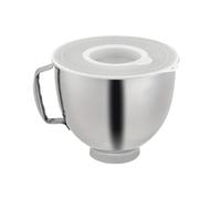 Compatible con batidoras KitchenAid de 4,5 y 5 cuartos. Tazón de acero inoxidable de 5 cuartos con tapa.
