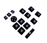 Compatible con Benz Clase C 2010 2011 2012 2013 2014 Pegatina para Botón Elevación Ventana Coche Botón Desbloqueo Cerradura Puerta Accesorios Adhesivos Pegatinas Botón Coche(14pcs per Set)