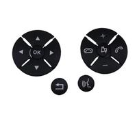 Compatible Con Benz Clase C W204 2008 2009 2010 Embellecedor De Botones Para Volante De Coche Adhesivo Interior Accesorios Botones Control Volante(Black)