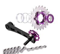 Compatible con Bicicleta Plegable ZTTO MTB de una Sola Velocidad, Juego de Tensor de Cadena, 1 Rueda Libre, 1 polea Ovalada, Herramienta Cambio Jockey.(21T Full Kit)