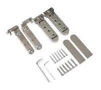 Compatible con bisagras invisibles for puertas, bisagra ajustable con eje superior e inferior for puertas de madera, de alta resistencia.(Brushed silver)