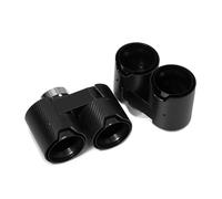 Compatible con BMW G20 G21 330i 330d 330e 320i Silenciador redondo actualizado Sistema de escape con punta de fibra de carbono de acero inoxidable cuádruple(Carbon Fiber F)