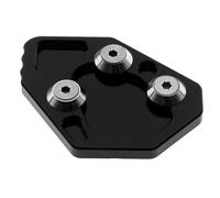 Compatible con BMW K1200S, K1200R, K1300S, K1300R, K1300R, almohadilla de extensión de soporte lateral para motocicleta, aleación de aluminio, placa de soporte extensora (negro)