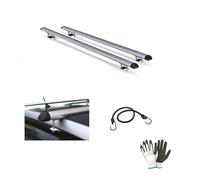 Compatible con BMW X3 (E83) 5 Porte Anno 2005 Barras DE Techo para Coche 130CM Barra MENABO con BARANDILLA ELEVADA, PASAMANOS Altos, Pareja DE PORTAEQUIPAJES DE Aluminio