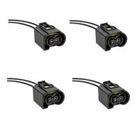 Compatible con BOSCH A1685452928 Conector de inyector diésel - 2 pines hembra - Cable de 15 cm - Sustituye a 1685452928, 50290937, L-BW50290937, 1967412-2 - para sistemas Common Rail