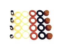 Compatible con Bosch. Incluye microfiltro, junta tórica, junta de plástico, tapa de pivote, 4 juegos. Kit de reparación de inyectores de combustible. Boquilla del inyector de combustible de gasolina