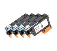 Compatible con Cabezal de impresión HP 70 C9404A C9405A C9406A C9407A for DesignJet Z2100 Z3100 Z3200 Z5200 Z5400(1 Set 4Pcs)