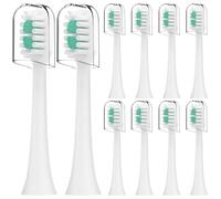 Compatible con cabezales de cepillo de dientes eléctrico AquaSonic Icon, para cepillo de dientes eléctrico AquaSonic Icon, con cubierta antipolvo, paquete de 10 (perla, mediano)