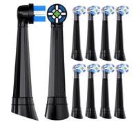 Compatible con cabezales de cepillo de dientes eléctrico Oral-B iO 3/4/5/6/7/8/9/10 Series Ultimate Clean, para cepillo de dientes eléctrico Oral-B iO, paquete de 10 (negro)