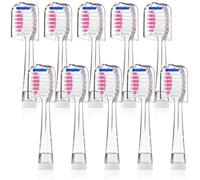 Compatible con cabezales de cepillo de dientes eléctricos Seago SG513/SG977/SGEK6/DT-K6, para cepillo de dientes eléctrico Seago Kids a partir de 3 años con cubierta antipolvo, paquete de 10 (rosa,