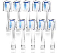 Compatible con cabezales de cepillo de dientes eléctricos Seago SG513/SG977/SGEK6/DT-K6, para cepillo de dientes eléctrico Seago Kids a partir de 3 años con cubierta antipolvo, paquete de 10 (azul,