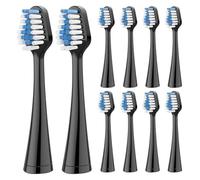 Compatible con cabezales de repuesto for cepillos de dientes Waterpik, cerdas suaves for modelos seleccionados.(10PCS BLACK)