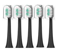Compatible con cabezales de repuesto para cepillo de dientes eléctrico AquaSonic Icon, para cepillo de dientes eléctrico AquaSonic Icon, con cubierta antipolvo, paquete de 10 (ónix, paquete de 5