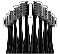 Compatible con cabezales de repuesto para cepillo de dientes eléctrico Burst para adultos con tapas antipolvo y ajuste perfecto con cepillo de dientes sónico BURST de cerdas suaves de carbón, paquete