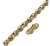 Compatible con cadena de bicicleta Kmc de 12 velocidades, cadena colorida dorada de 8v-12v for bicicletas de montaña de carretera(X12SL Gold)