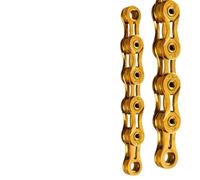 Compatible con cadena hueca de bicicleta KMC de 9/10/12 velocidades, Ti-N Gold, ligera antioxidante for bicicletas de carretera y MTB(Fully hollow 9speed)